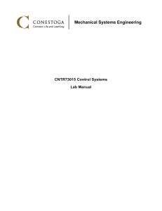 Control Systems Lab Manual for Mechanical Engineering
