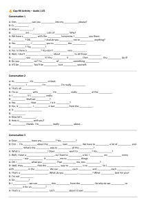 Gap-fill Activity &ndash; Audio 1.05 Worksheet