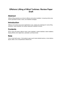 Offshore Lifting of Wind Turbines: Review Paper