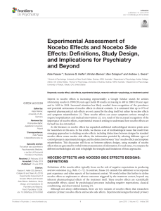Nocebo Effects: Definitions, Study Design, and Implications