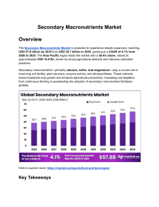Secondary Macronutrients Market Report 2025-2035