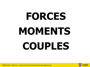 Forces, Moments, and Couples in Engineering Mechanics
