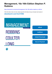 Management 16th Edition Textbook by Robbins
