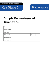 Key Stage 2 Maths: Simple Percentages Practice Questions