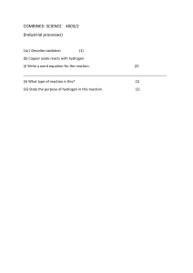 Combined Science Exam: Industrial Processes