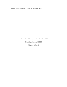 Leadership Profile and Development Plan for Robert B. Murray