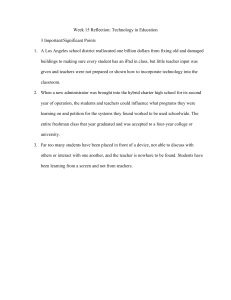 Technology in Education Reflection: Key Points