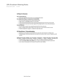 10% Shutdown Meeting Notes - Construction Efficiency