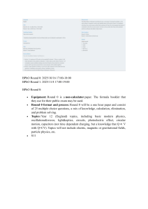 BPhO Round 0 Syllabus 2025