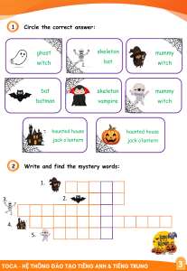 Halloween Vocabulary Worksheet for Kids