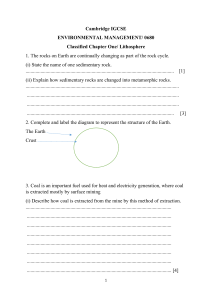 IGCSE Environmental Management Worksheet: Lithosphere