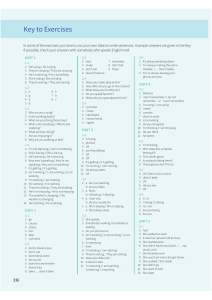 Key to English Grammar Exercises