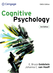 Cognitive Psychology 3rd Edition Textbook by Goldstein & van Hooff