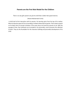 Parents as First Role Models for Children