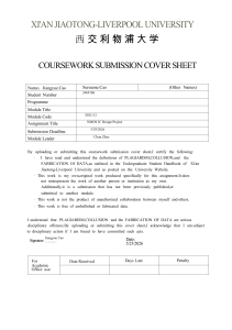 NMOS IC Design Project Coursework Cover Sheet