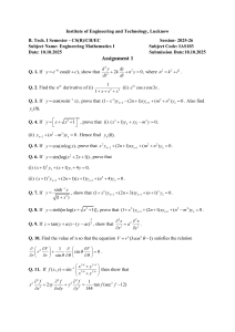 Tarea 1 de Matem&aacute;ticas de Ingenier&iacute;a I - IET Lucknow