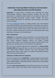 AudioCodes: Modern Enterprise Communication Solutions