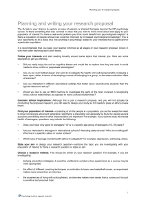 Planning Your IA Research Proposal: Psychology Guide