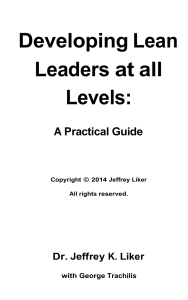 Developing Lean Leaders at All Levels: A Practical Guide