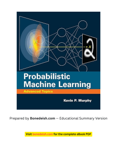 Probabilistic Machine Learning: Advanced Topics Summary