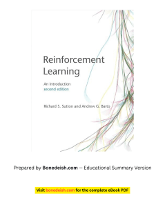 Reinforcement Learning: An Introduction Summary