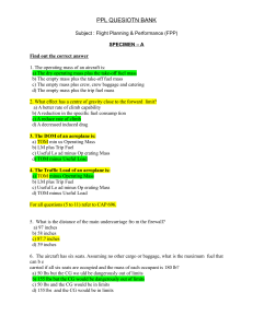 PPL Question Bank: Flight Planning & Performance (FPP) Specimen A