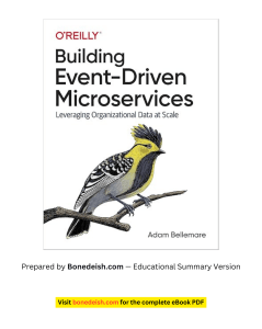 Building Event-Driven Microservices Summary