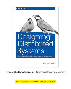 Designing Distributed Systems: Summary of Patterns & Paradigms