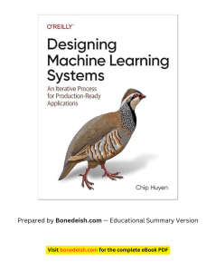 Designing Machine Learning Systems Summary