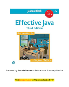 Effective Java 3rd Edition Summary: Best Practices for Java Programming