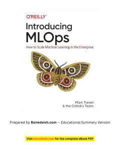 Introducing MLOps Summary: Scaling ML in Enterprise