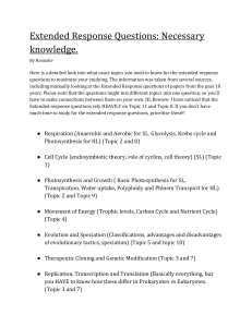 IB Biology Extended Response Questions Study Guide
