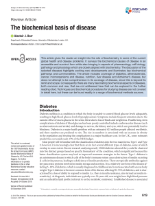The Biochemical Basis of Disease: A Review