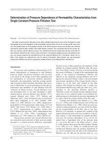 Pressure Dependence of Permeability in Single Constant Pressure Filtration