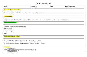 Adaptive Teaching Guide Template