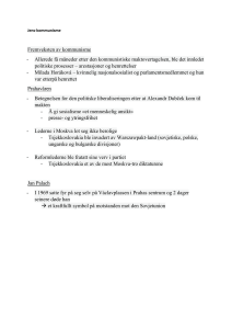 Jens-kommunisme: Fremveksten av kommunisme og Prahav&aring;ren