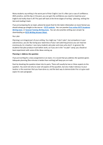 English Writing Tips for IELTS: Planning Guide