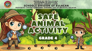 Grade 4 Safe Animal Activity