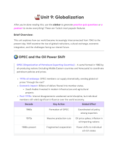 Unit 9: Globalization - History & Impact