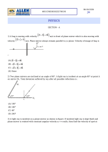 Physics MCQs Section A - Allen Institute