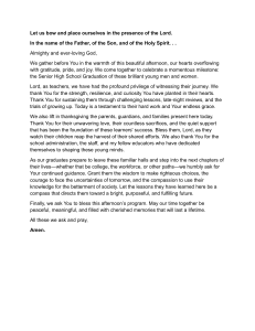 Graduation Prayer for High School Seniors