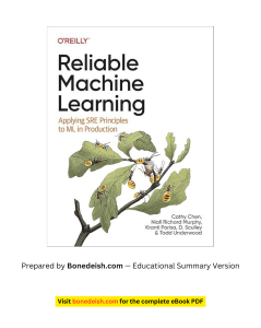 Reliable Machine Learning: SRE Principles for ML Systems