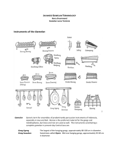 Javanese Gamelan Terminology Guide