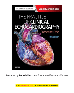 Practice of Clinical Echocardiography 5th Ed Summary