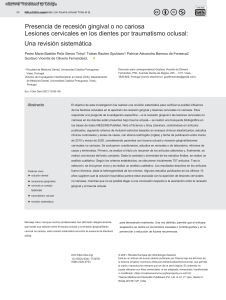 Traumatismo oclusal y lesiones cervicales: Revisi&oacute;n sistem&aacute;tica