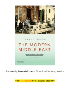 The Modern Middle East: A History 5th Ed Summary