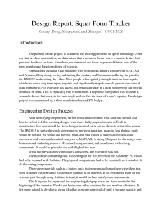Design Report: Squat Form Tracker