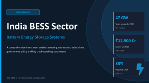 India BESS Sector: Battery Energy Storage Systems Report