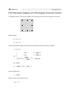 P-M Interaction Diagram for Rectangular Concrete Column