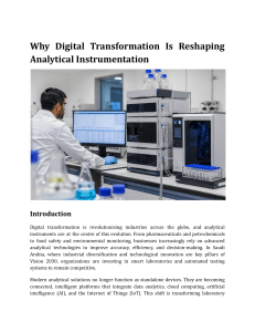 Why Digital Transformation Reshapes Analytical Instrumentation